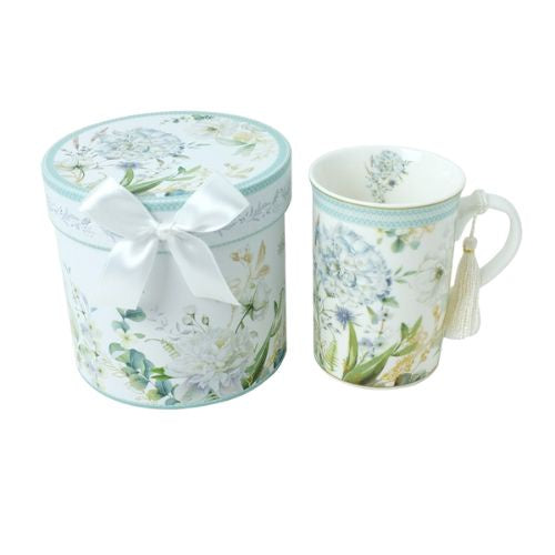 Blue Hydrandea Tea Time Mug with Gift Box