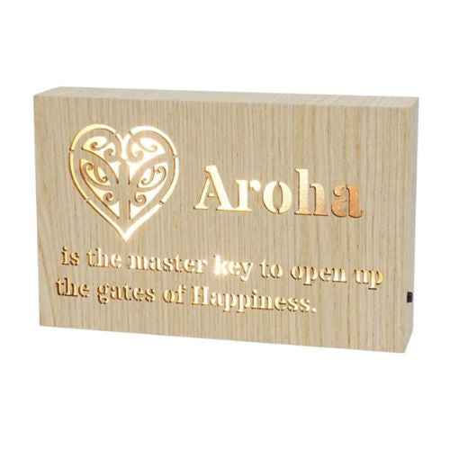 Aroha the Master Key Wooden LED Block