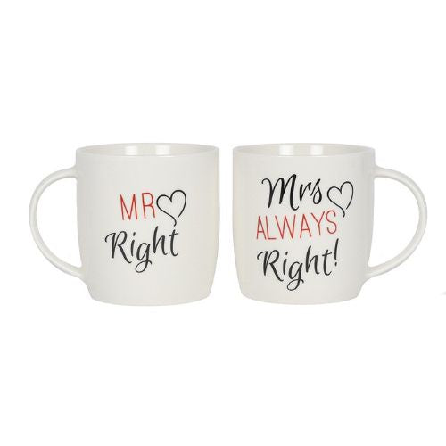Mr Right & Mrs Always Right Mug Set