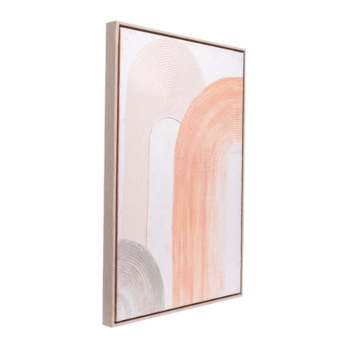 Amber Garden Textured Left Arch Framed Canvas