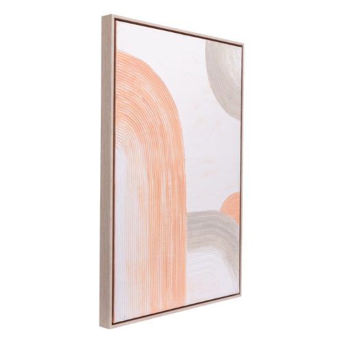 Amber Garden Textured Right Arch Framed Canvas
