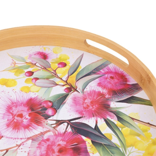 Native Blooms Round Serving Tray