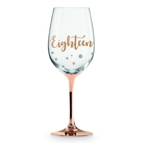Rose Gold Wine Glass - 18th