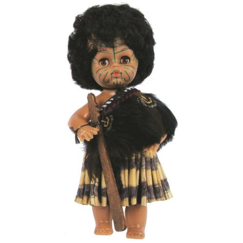 Maori Warrior Doll with Cloak, PiuPiu Skirt