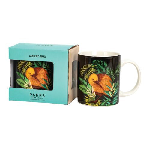 Kiwi Tropics Black Coffee Mug