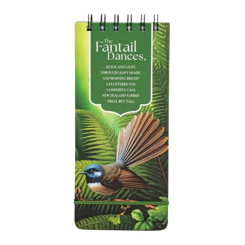 Poem Fantail Dances Spiral Notepad