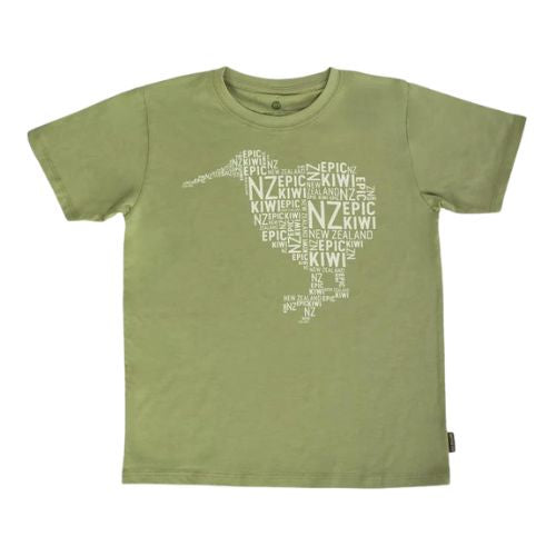 Kids Epic Kiwi Tee - Khaki