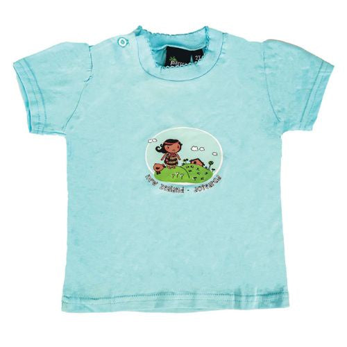 Kids Maori Girl Tee - Blue
