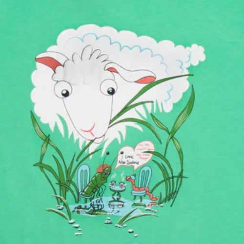 Kids Sheep Tea Party Tee - Mint Green