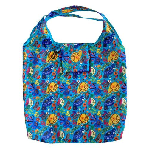 Retro Birds Foldable Shopping Bag
