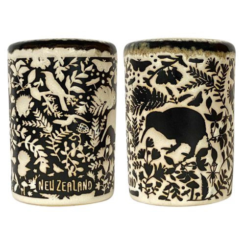 Silhouette Birds Reactive Glaze Salt & Pepper