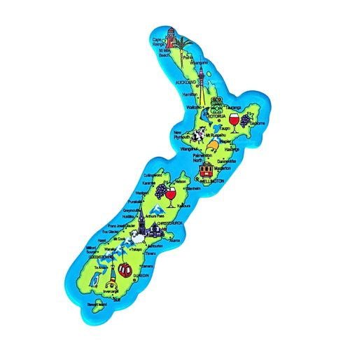 NZ Map Acrylic Magnet
