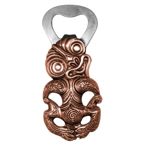 Whakairo Tiki Bottle Opener Magnet - Copper