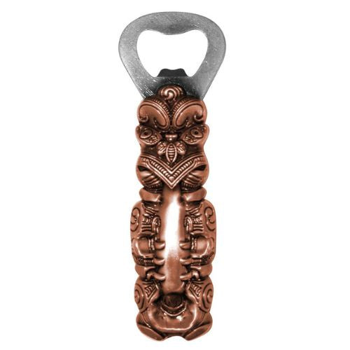 Whakairo Tiki Totem Bottle Opener Magnet - Copper
