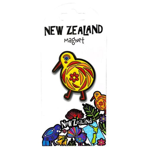 Retro Kiwi Enamel Magnet