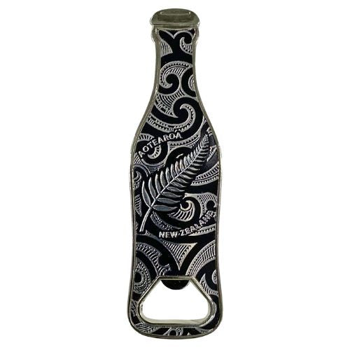 Maori Tattoo Fern Bottle Opener Bottle Shaped Magnet