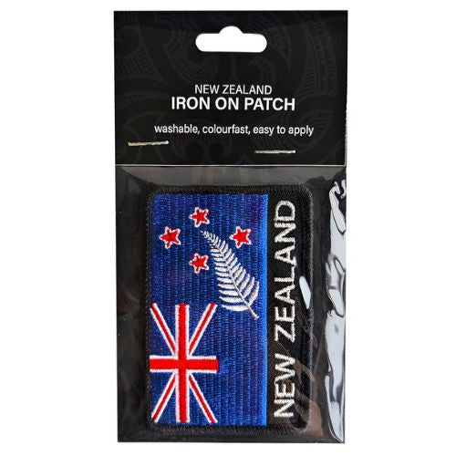 NZ Flag Rectangle Iron On Patch