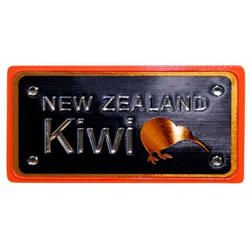 NZ Kiwi Orange Foil Magnet