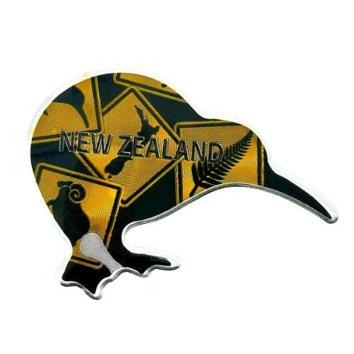 Roadsigns Yellow Acrylic Foil Kiwi Shape Magnet