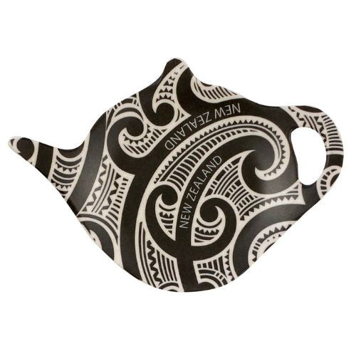 Tattoo Bamboo Tea Bag Holder - Teapot Shape
