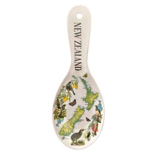 Vintage Map Bamboo Spoon Rest