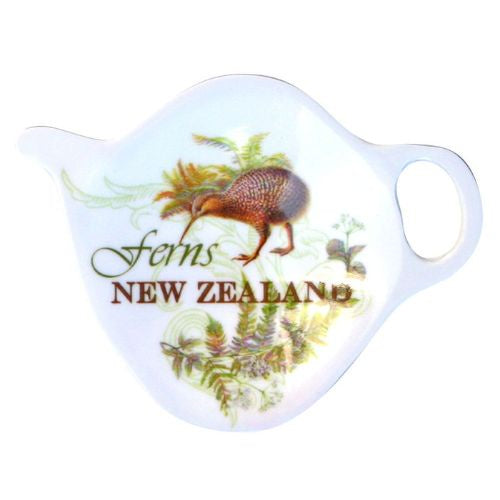 Kiwi & Ferns Tea Bag Holder - Teapot Shape