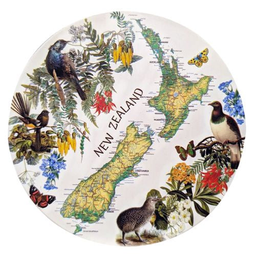 Vintage Map Circle Coaster 4pk