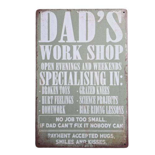 Dads Workshop Tin Sign