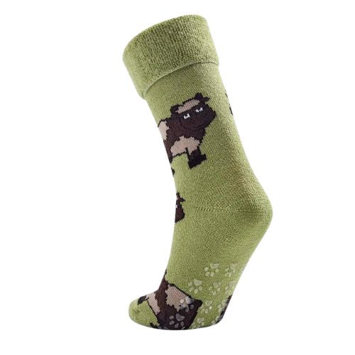 Cow Bedsocks - Emerald