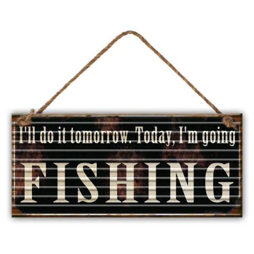 Fishing Tin Sign