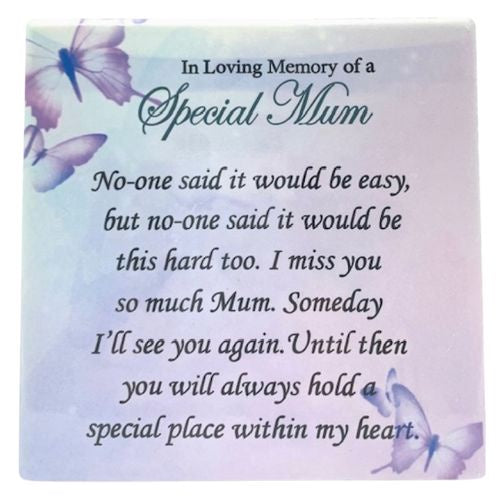 Special Mum Memory Plaque