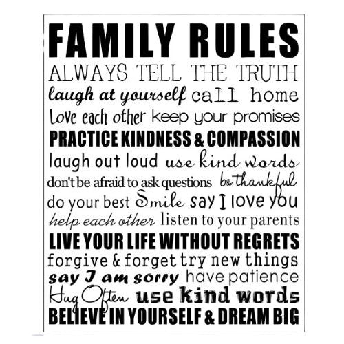 Family Rules Sign