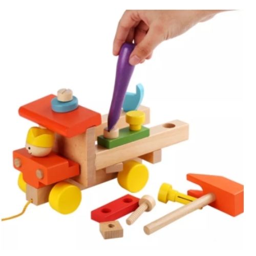 Pull Along Wooden Assembly Car