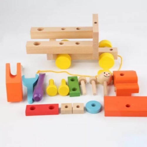 Pull Along Wooden Assembly Car
