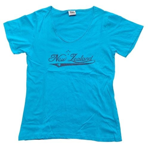 Adult Ladies NZ Stars with Kiwi Tee - Blue