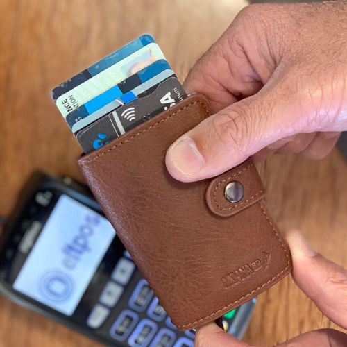 Mens Pop Up Wallet - Tan