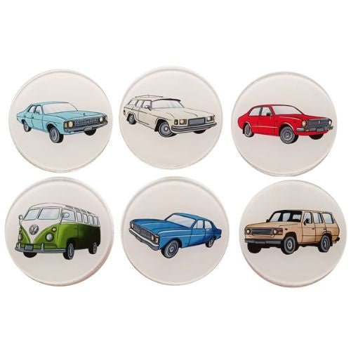 Vintage Car Club Coasters - Set of 6