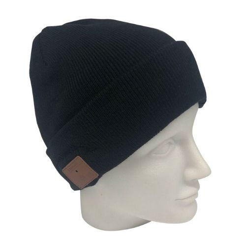Beanie with Built in Wireless Headphones Black