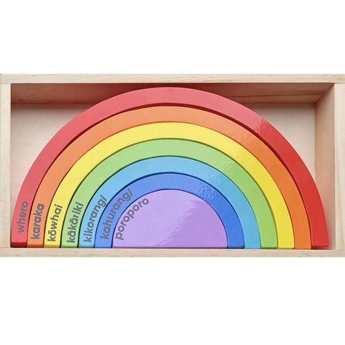 Wooden Te Reo Rainbow Blocks