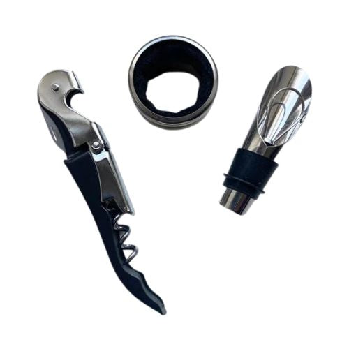 Wine Tool Gift Set - 3 pcs in Glass