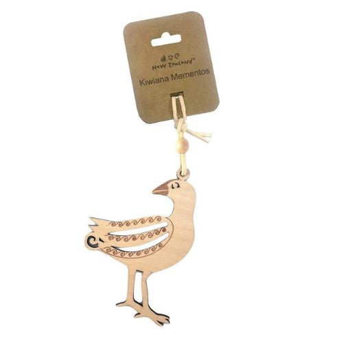 Pukeko Hanging Wooden Ornament