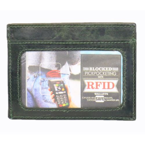 Mens Greenstone Edition Leather Card Wallet
