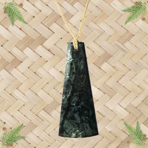 NZ Greenstone Toki Pendant - 86mm.