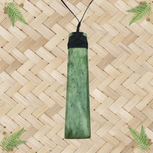 NZ Greenstone Toki Pendant - 120mm