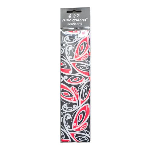 Māori Headband Stretchy - Red