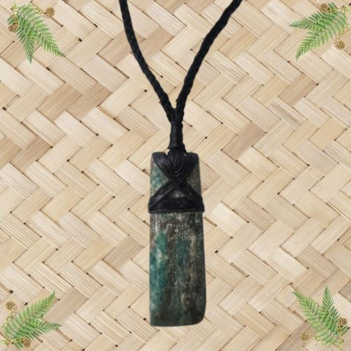 NZ Greenstone Aotea Toki Pendant - 51mm