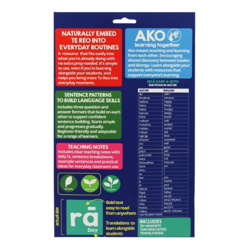 Magnetic Emotions in Te Reo Māori