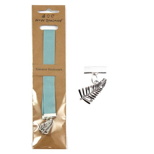 Ribbon NZ Fern Charm Bookmark - Blue