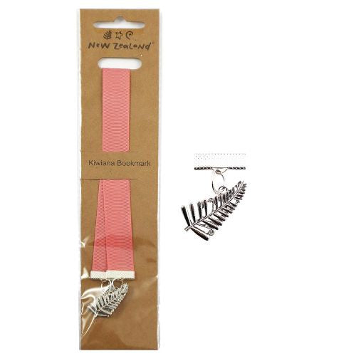 Ribbon NZ Fern Charm Bookmark - Pink