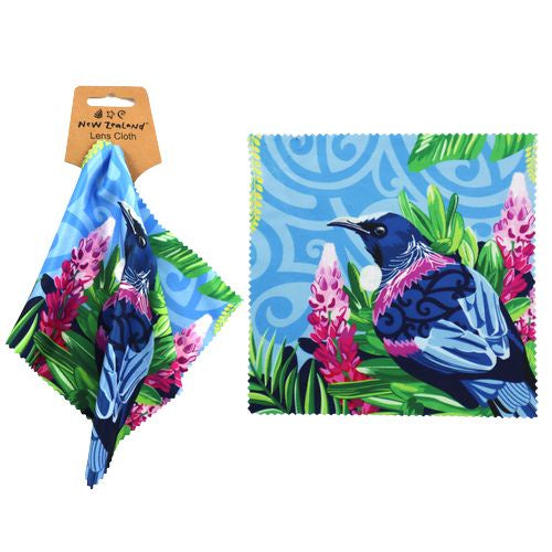 NZ Tūī Floral Microfibre Lens/Cleaning Cloth
